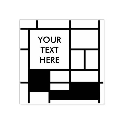 MOSAIC rechthoeken vierkantjes gekleurd I + uw ide Rubberstempel (Afrduk)