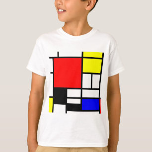 MOSAIC rechthoeken vierkantjes gekleurd I + uw ide T-shirt