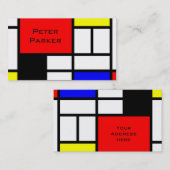 MOSAIC rechthoeken vierkantjes gekleurd I + uw ide Visitekaartje (Voorkant / Achterkant)