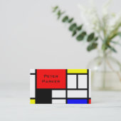 MOSAIC rechthoeken vierkantjes gekleurd I + uw ide Visitekaartje (Staand voorkant)