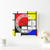 MOSAIC rectangles squares colored I + your ideas Vierkante Klok (Huis)