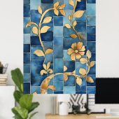 Mosaic reminiscent of traditional Moroccan styles, Poster (Thuiskantoor)