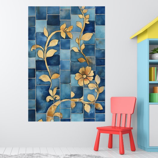 Mosaic reminiscent of traditional Moroccan styles, Poster (Kinderkamer 1)