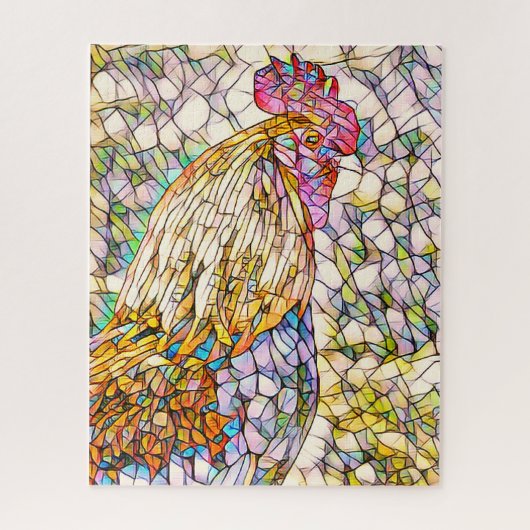 Mosaic Rooster Jigzaag Puzzle Legpuzzel (Verticaal)