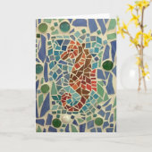 Mosaic Seahorse card Kaart (Gele Bloem)