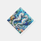 Mosaic Seahorses Romantic Beachy   Servet (Hoek)