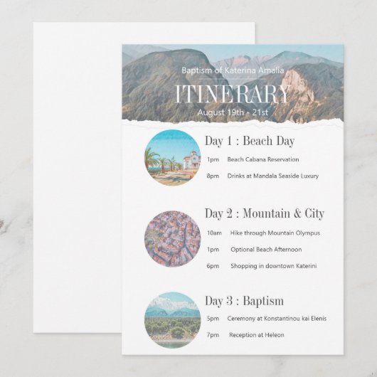 Mosaic Seaside Route Kaart (Voorkant / Achterkant)