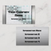 Mosaic Silver Metal Kijkers Visitekaartjes (Voorkant / Achterkant)