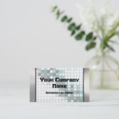Mosaic Silver Metal Kijkers Visitekaartjes (Staand voorkant)