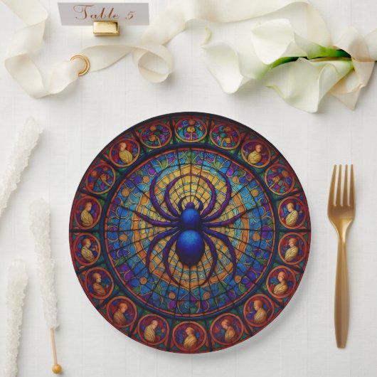 Mosaic Spider Papieren Bordje (Huwelijk)