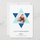 Mosaic Star | Hanukkah Photo Holiday Feestdagenkaart (Voorkant)