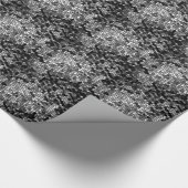 Mosaic Stones Glass Black Grey White Cadeaupapier (Hoek)