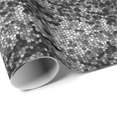 Mosaic Stones Glass Black Grey White Cadeaupapier (Rol Hoek)