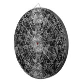 Mosaic Stones Glass Black Grey White Dartbord (Voorkant Rechts)