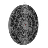 Mosaic Stones Glass Black Grey White Dartbord (Voorkant Links)