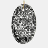 Mosaic Stones Glass Black Grey White Keramisch Ornament (Links)
