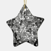 Mosaic Stones Glass Black Grey White Keramisch Ornament (Links)