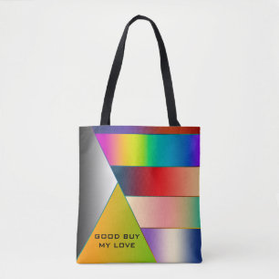 MOSAIC streept driehoeksgradiënten I + uw ideeën Tote Bag