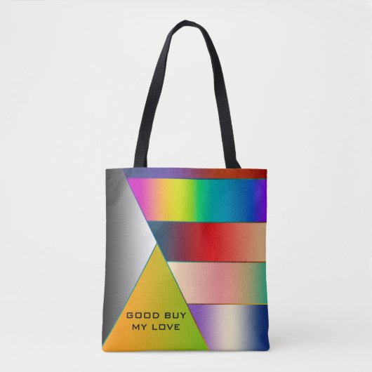 MOSAIC streept driehoeksgradiënten I + uw ideeën Tote Bag (Voorkant)