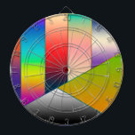 MOSAIC strepen driehoeken met kleur II   uw ideeën Dartbord<br><div class="desc">ontwerp van mozaïekpatronen door EDDA Fröhlich/EDDArt | Eenheden of gekleurde vormen,  rechthoeken,  vierkantjes,  driehoeken enz. voor kunstwerken | U mist andere kleuren of producten van dit ontwerp? Neem contact met mij op: contact@eddart.de of kijk hier naar www.zazzle.com/eddartshop*</div>