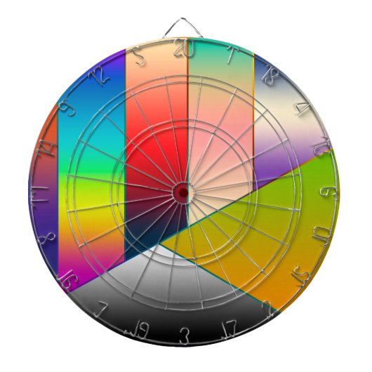 MOSAIC strepen driehoeken met kleur II + uw ideeën Dartbord (Voorkant)