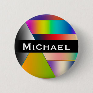 MOSAIC strepen driehoeken met kleur II + uw ideeën Ronde Button 5,7 Cm