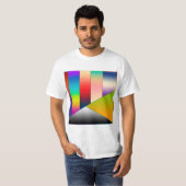 MOSAIC strepen driehoeken met kleur II + uw ideeën T-shirt (Voorkant volledig)