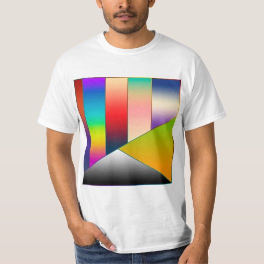MOSAIC strepen driehoeken met kleur II + uw ideeën T-shirt (Voorkant)