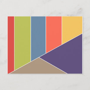 MOSAIC strepen driehoeken met kleurcode I + uw ide Briefkaart