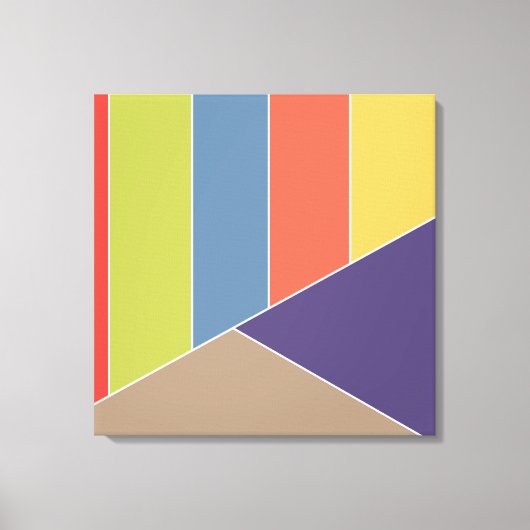 MOSAIC strepen driehoeken met kleurcode I + uw ide Canvas Afdruk (Voorkant)