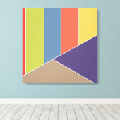 MOSAIC strepen driehoeken met kleurcode I + uw ide Canvas Afdruk (Insitu (Houten vloer))