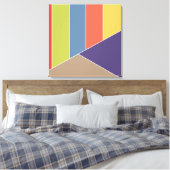 MOSAIC strepen driehoeken met kleurcode I + uw ide Canvas Afdruk (Insitu (Slaapkamer))