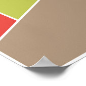 MOSAIC strepen driehoeken met kleurcode I + uw ide Poster (Hoek)