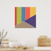 MOSAIC strepen driehoeken met kleurcode I + uw ide Poster (Keuken)
