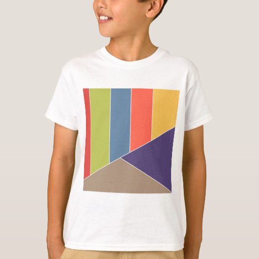 MOSAIC strepen driehoeken met kleurcode I + uw ide T-shirt (Voorkant)