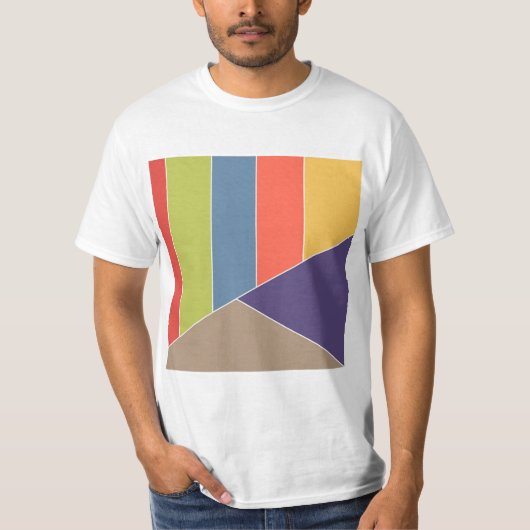 MOSAIC strepen driehoeken met kleurcode I + uw ide T-shirt (Voorkant)