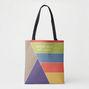 MOSAIC strepen driehoeken met kleurcode I + uw ide Tote Bag