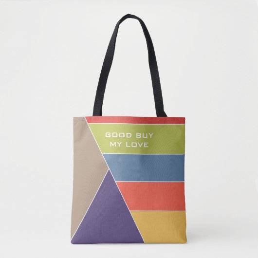 MOSAIC strepen driehoeken met kleurcode I + uw ide Tote Bag (Voorkant)