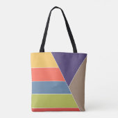 MOSAIC strepen driehoeken met kleurcode I + uw ide Tote Bag (Achterkant)