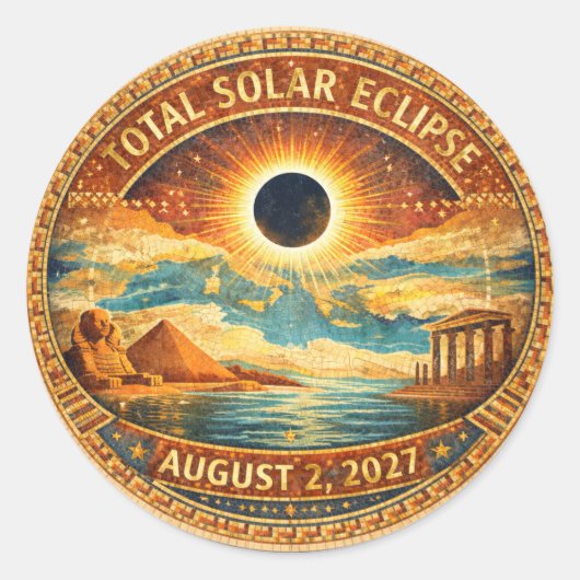 Mosaic Style 2027 Eclipse Ronde Sticker (Voorkant)