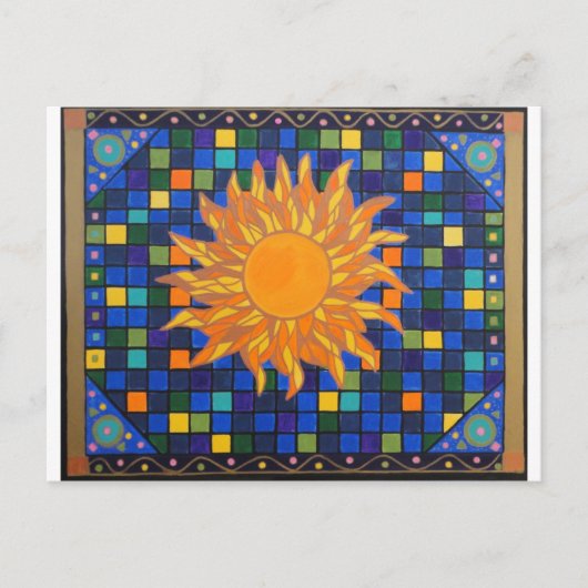 Mosaic Sun Briefkaart (Voorkant)