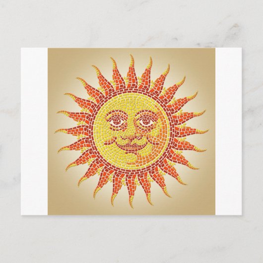 Mosaic Sun Briefkaart (Voorkant)