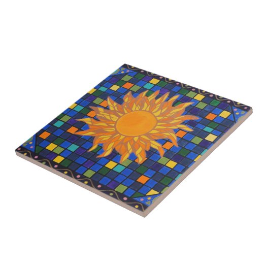 Mosaic Sun Tegeltje (Zijkant)