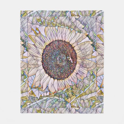 Mosaic Sunflower Blanket Fleece Deken (Voorkant)