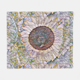 Mosaic Sunflower Blanket Fleece Deken