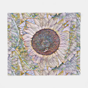 Mosaic Sunflower Blanket Fleece Deken