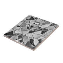 Mosaic Terrazzo Grey White Black Pattern