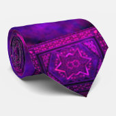 Mosaic Tie Dye in Paars Stropdas (Opgerold)