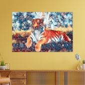 MOSAIC TIGER STRETCHED CANVAS ART PRINT (Insitu (Woonkamer))