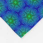 Mosaic Tile Blauwe en Groene Fleece Dekens (Hoek)